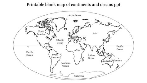 printable blank map  continents  oceans  template