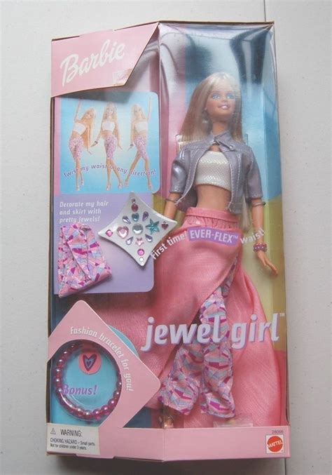 2000 mattel barbie jewel girl first time ever flex waist blond