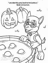 Patrol Paw Halloween Coloring Pages Printables Book Popular sketch template