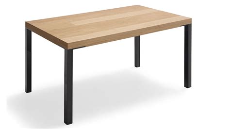 mesa de comedor rectangular eos en chapa natural  acero lacado medidas