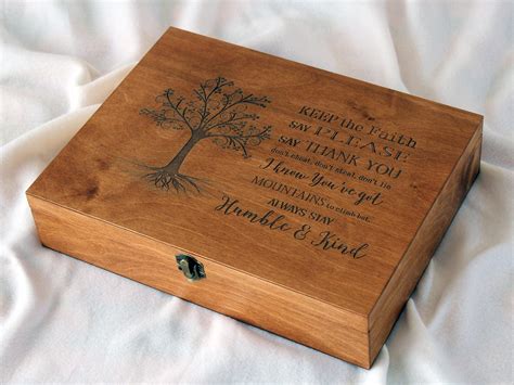 personalized memory box keepsake box custom quote memory etsy