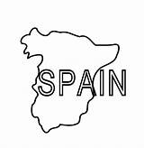 Coloring Spanish Pages Spain Map Drawing Popular Getdrawings sketch template