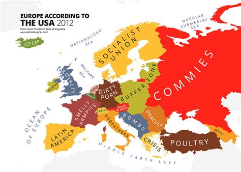 31 funny maps of national stereotypes and how people view the world