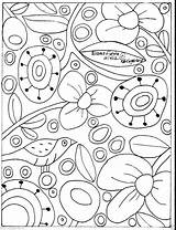 Coloring Pages Primitive Fiesta Rug Hooking Patterns Karla Gerard Printable Folk Paper Pattern Popular Drawing Colouring Embroidery Flowers Color Getdrawings sketch template