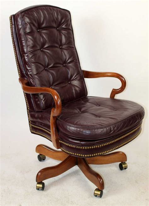 hancock moore leather upholstered desk chair