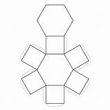 Prism Hexagon Hexagonal Nets sketch template