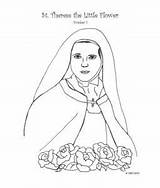 Therese St Coloring Pages Teresa Catholic Saint Kids Colouring Feast Children Color Faith Getcolorings Oct Printable Liseux Saints Quotes Crafts sketch template