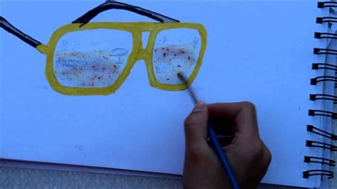 how to draw sunglasses reflection youtube