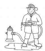 Coloring Fireman Pages Sam Print sketch template