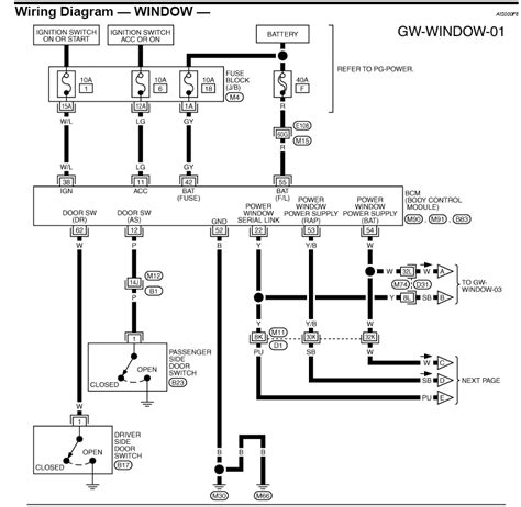 wiring diagram  power window switch nissan  forum nissan