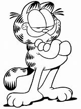 Garfield Coloring Pages Cat Kids sketch template