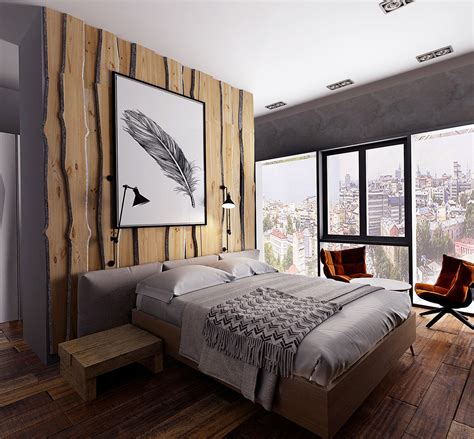 wooden wall designs  striking bedrooms    wood finish artfully