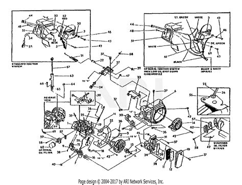 troy bilt   hp gas engine sn   parts diagram  engine