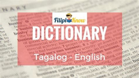 filipiknows tagalog english dictionary filipiknow