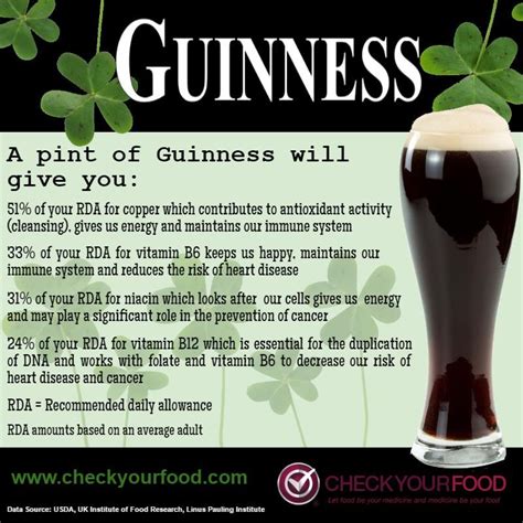 The Health Benefits Of Guinness Check Your Food