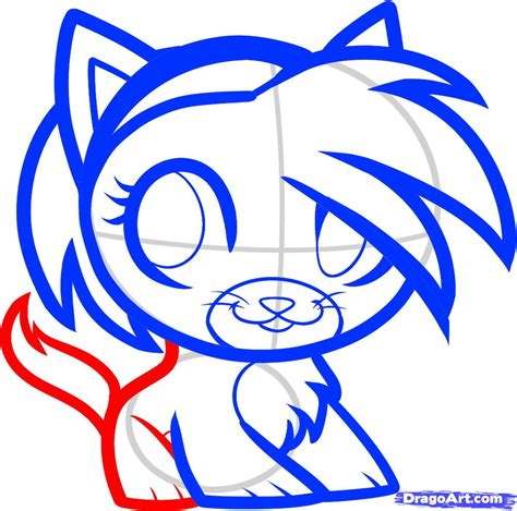 How To Draw Amy Rose Cat Amy Rose Kitty Step By Step