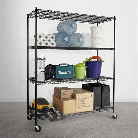 buy fencer wire  tier commercial grade heavy duty adjustable height wire shelving  casters