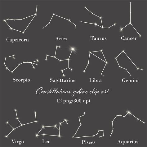 logo png horoscope zodiac constellations clipart set zodiac