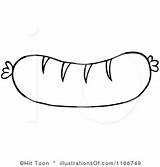 Sausage Clipart Illustration Breakfast Royalty Patty Clipground Toon Hit Cliparts Rf sketch template