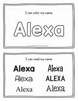 Alexa Printables Name Handwriting Practice Book Worksheets sketch template