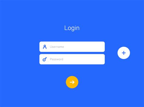 simple login animation uplabs