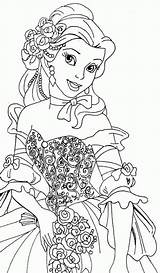 Coloring Belle Pages Princess Disney Girls Baby Coloriage Print Princesse Template La Un Colorier Imprimer Tableau Choisir sketch template