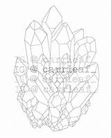 Crystals sketch template