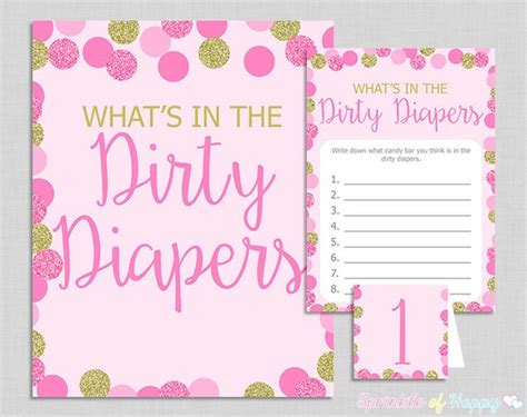 baby shower game dirty diapers printable  sprinkleofhappybaby