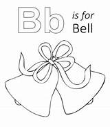 Bell Coloring Printable Letter Lowercase Uppercase Through sketch template