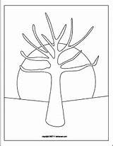 Coloring Träd Montessorimaterial årstider Bare Olika Creativity sketch template
