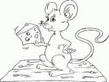 Coloring Mouse Cheese Pages Para Colorear Queso Con Clipart Cartoon Dibujos Drawing Muis Printable El Dessin Quesos Lineart Rat sketch template