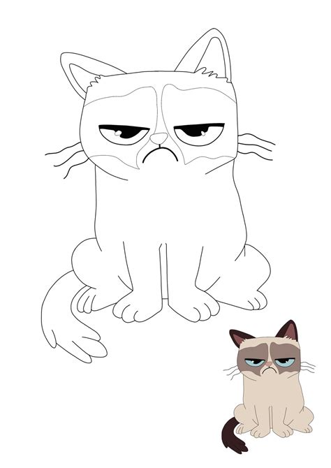 grumpy cat coloring pages   coloring sheets