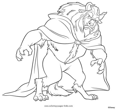 beast beauty   beast color page disney coloring pages