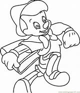 Pinocchio Puppet Wooden Coloring sketch template