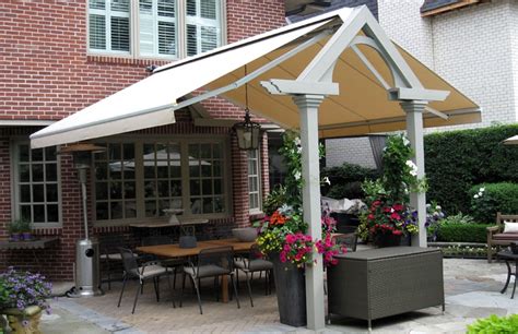 installation   standing structure rolltec retractable awnings toronto ontario canada