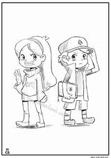 Gravity Mabel Kaylee Dipper Getdrawings Getcolorings sketch template