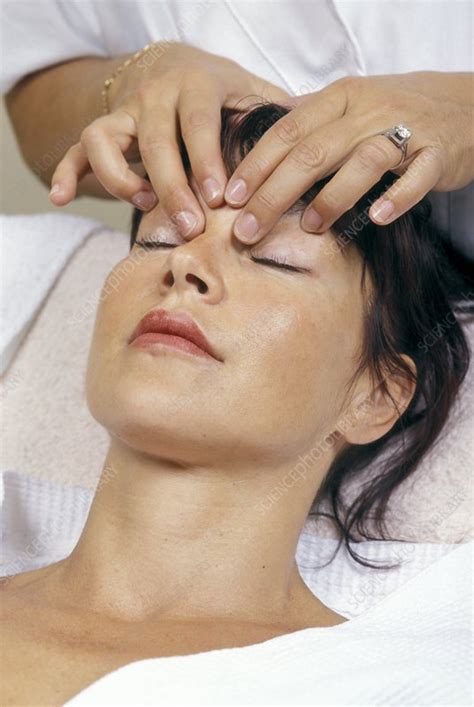 head massage stock image c007 3789 science photo library