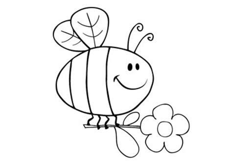 happy bee colouring  printable bub hub