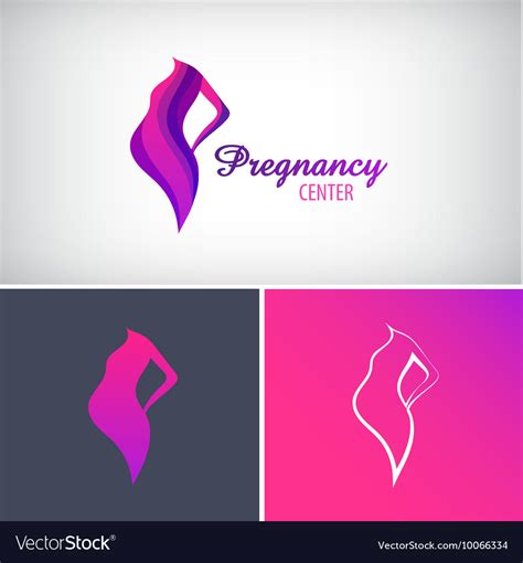 pregnancy logo pregnant woman silhouette vector image