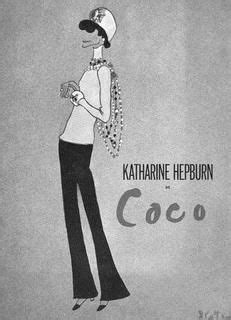 1970 - Katherine Hepburn as Coco costume - sketch by Cecil