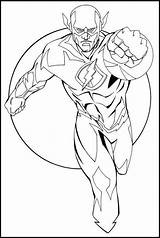Coloring Pages Dc Justice League Comics Flash Comic Characters Sheets Superhero sketch template