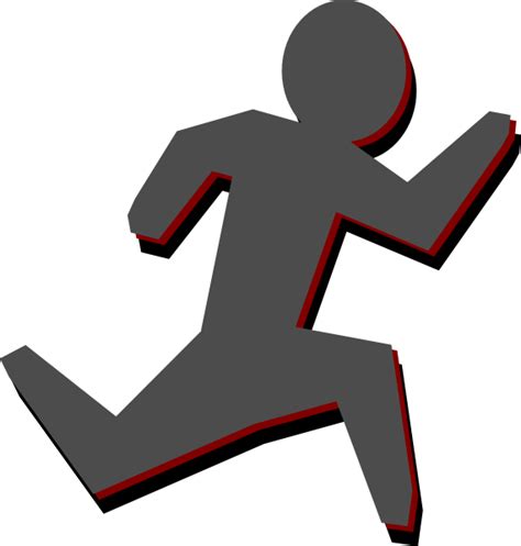 awesome running man clip art at vector clip