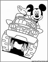 Monstertruck Topolino Grave Digger Mickeymouse Transporte Mater Stampare Mohawk Bigfoot Coloriages sketch template