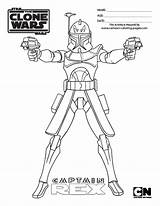 Clone Coloring Wars Star Rex Pages Captain Troopers Printable Gif Print Soldiers Kids Prints Stars Army Age sketch template