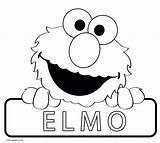 Elmo Coloring Furry Sesame Street sketch template