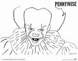 Pennywise Clown Tueur Sketch Danieguto Scary sketch template
