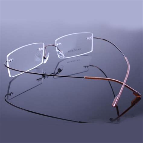 Classic Mens Titanium Rimless Glasses Frames Flexible Optical Frame Hot