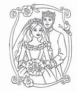 Coloring Barbie Pages Wedding Library Clipart Bride sketch template