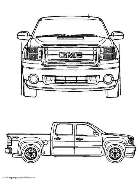 gmc pickup truck coloring pages coloring pages printablecom