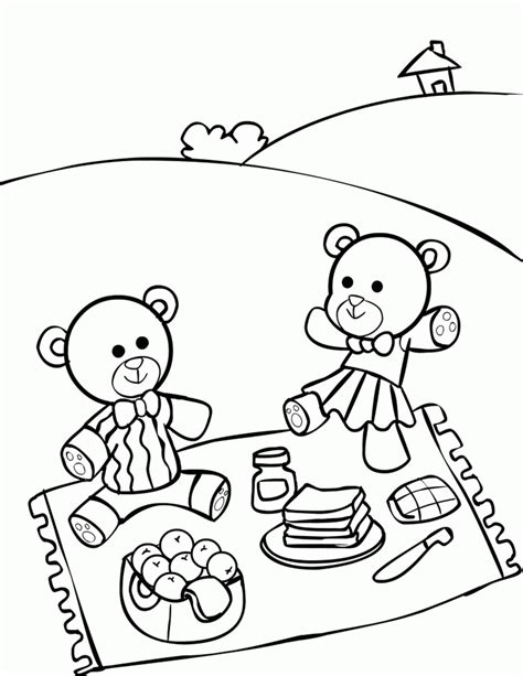 coloring pages picnics coloring home